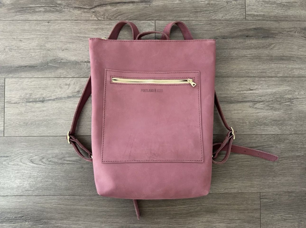 Portland Leather Goods Laptop Backpack Foxglove for Sale in  display picture 1