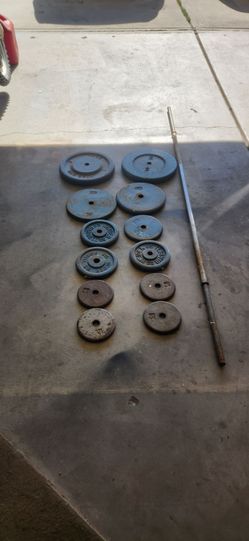 Weights and barbell