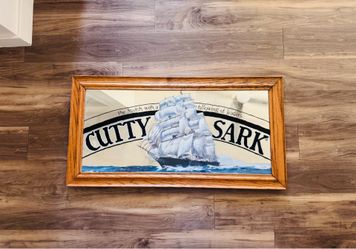 Cutty Sark vintage wood frame