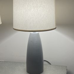Contemporary Table Lamp With The Gray Washed Base H27” 