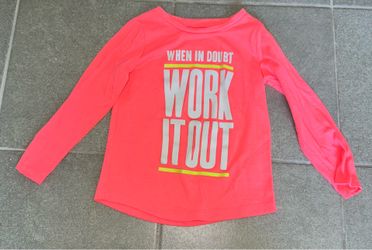 4T Long Sleeve Graphic Tee - When In Doubt Work It Out