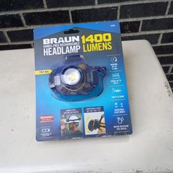 BRAUN HANDS FREE RECHARGE ABLE HEADLAMP 1400 LUMEN