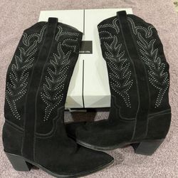 Dolce Vita Black Studded Boot Solei 7.5