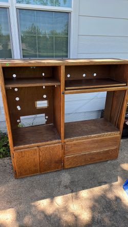 Large Oakwood Entertainment center