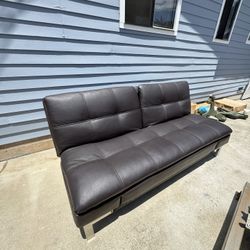 Faux Leather Futon