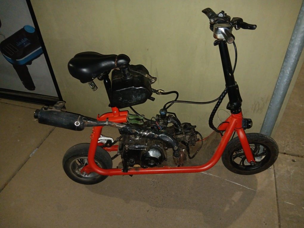 125cc Dirt Bike Engine On Gas Scooter 4 Gears 