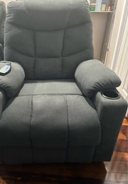 Power Massage Recliner with Heat and Cup Holders