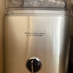 Cuisinart 2‑Quart Ice Cream, Frozen Yogurt & Sorbet Maker – Stainless Steel 