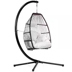 Egg Chair Egg Style Hanging Chair With Cushion Soft swing Luxury Outdoor Indoor Patio