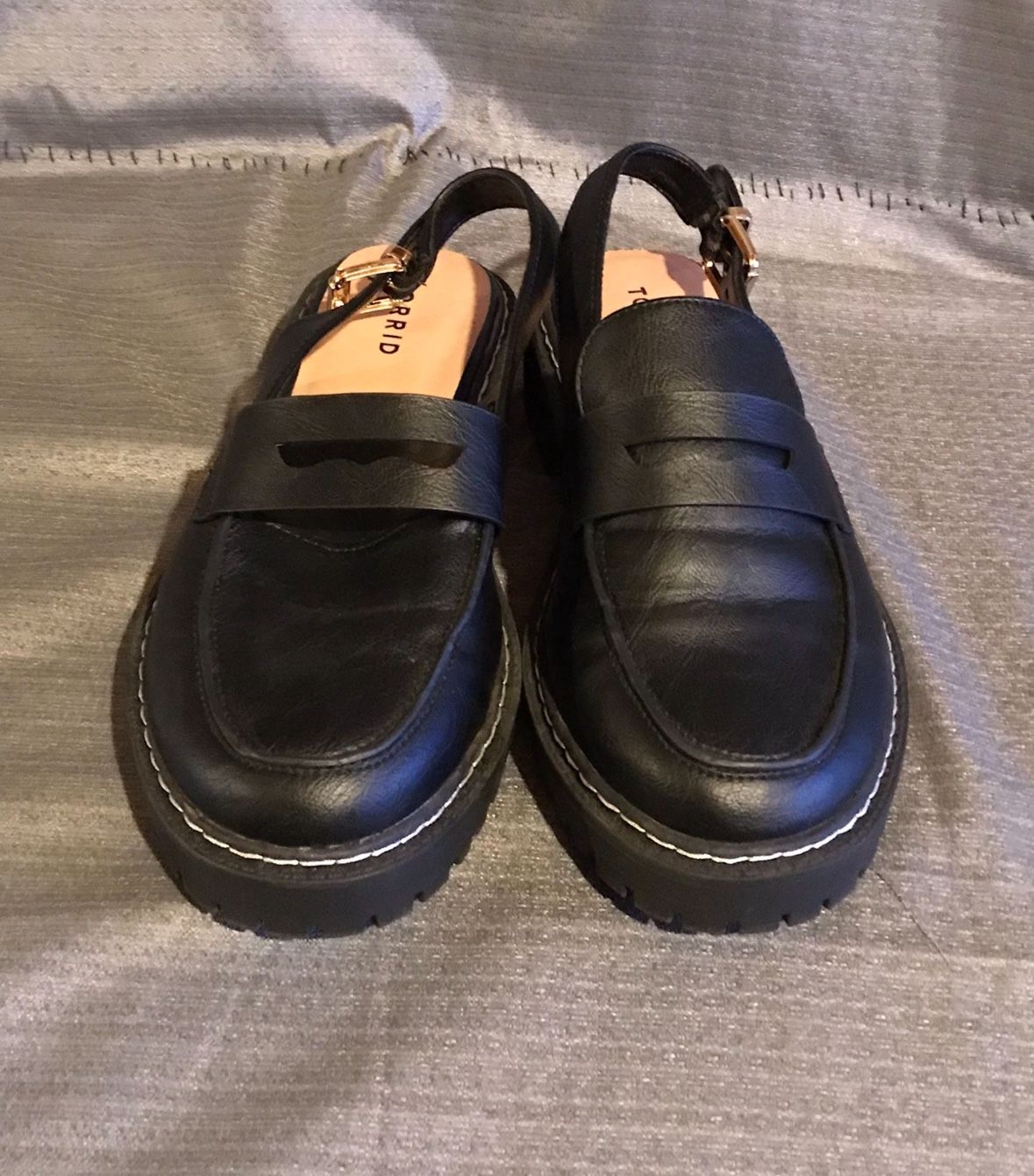 Women Torrid Size 9 WW Sling Back ULug Loafer