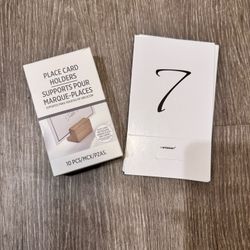 Numbers and Reserved Table Signs and Place Card Holders