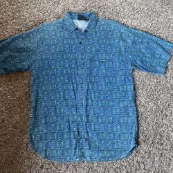 Blue Button Up