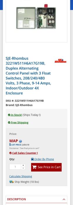 Sje Rohmbus Three Phase Duplex Control Box