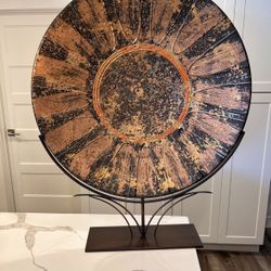 Metal Painted Large Decorative Bowl