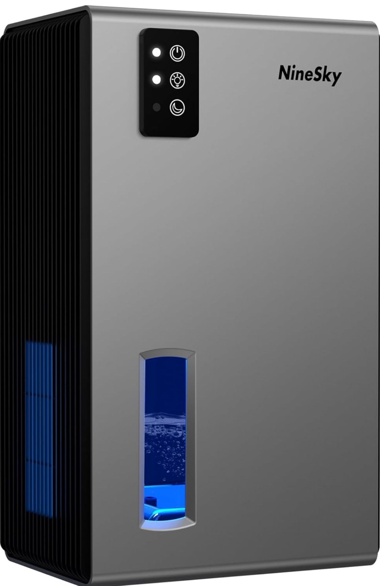 Dehumidifier for Home, 85 OZ Water Tank, (800 sq.ft) Dehumidifiers for Bathroom Bedroom with Auto Shut Off, 7 Colors LED Light(Gray)