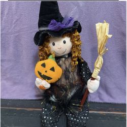 Avon Susie Fiber Optic Witch Singing 'Ghouls Just Wanna Have Fun' Halloween Decoration