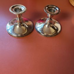 2 Melford Silver Plate Candle Holders 