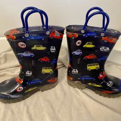 Toddler Size 7 Light Up Rain Boots