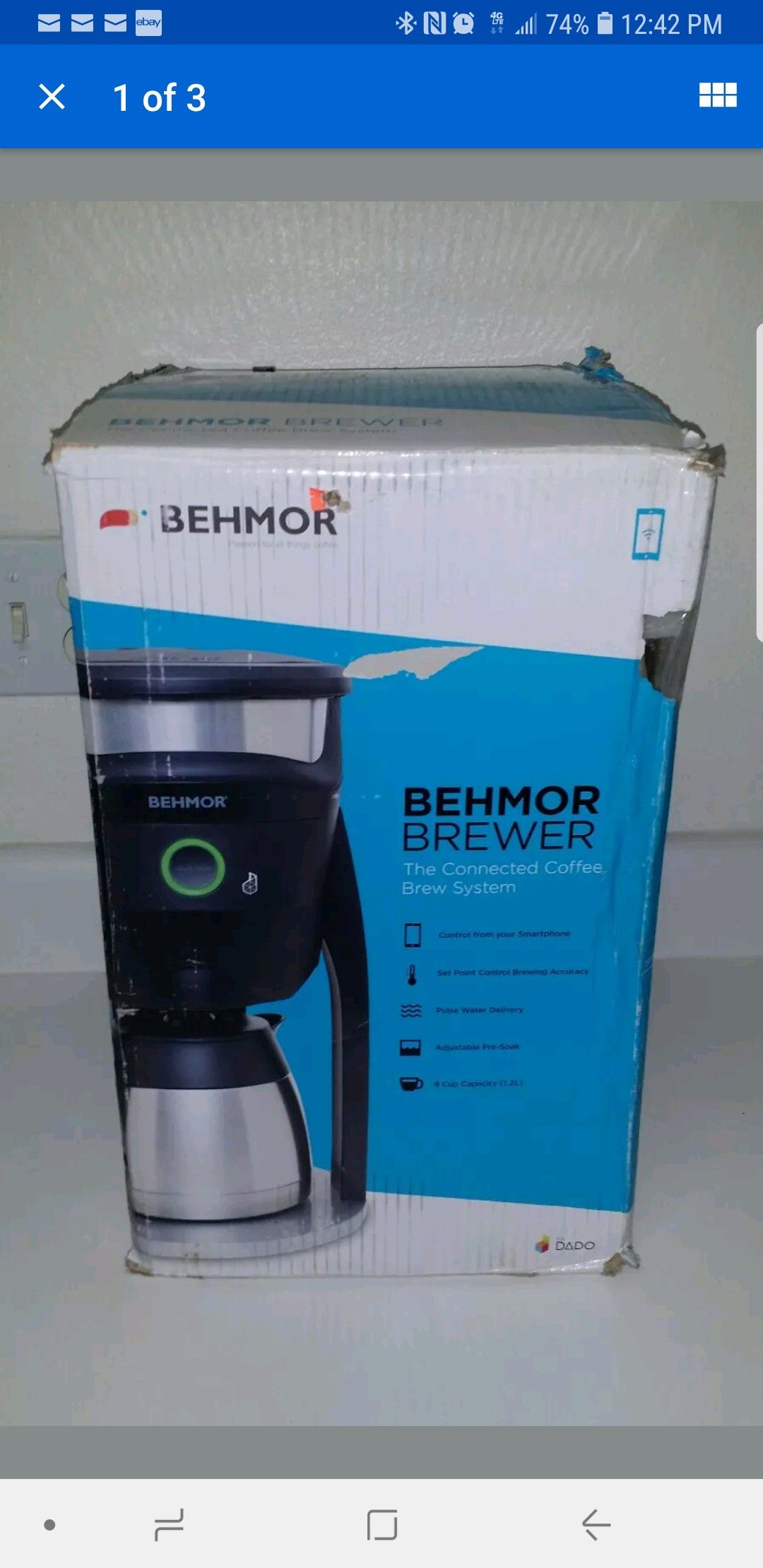 Behmor Brewer Connected Coffee Maker ~Carafe Only~ GRT20C01CMC