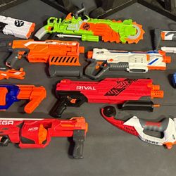 Huge Lot Of NERF Guns, Ammo, And Accessories