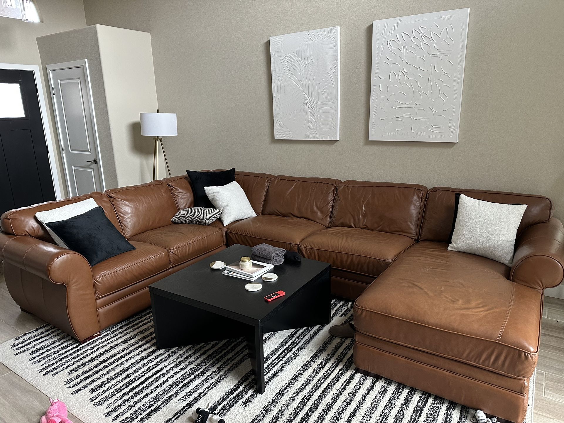 Large Leather Sectional Couch