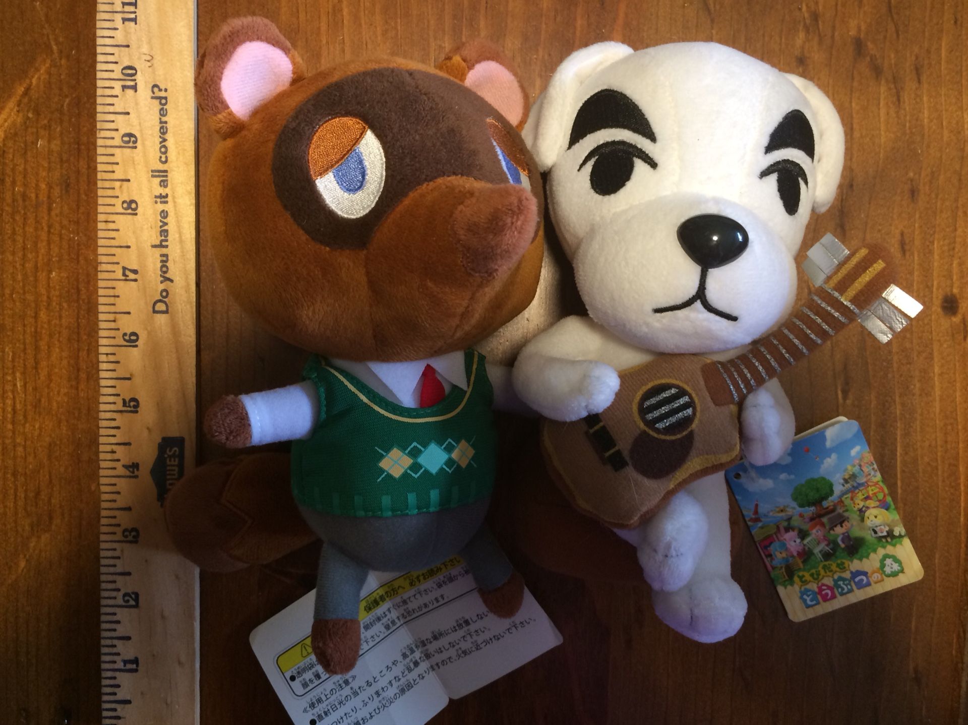 RARE Japanese SANEI Animal Crossing Plush Tom Nook and KK Slider Lot Pair Set