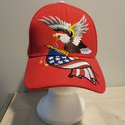 USA American Flag With Eagle Ball Cap