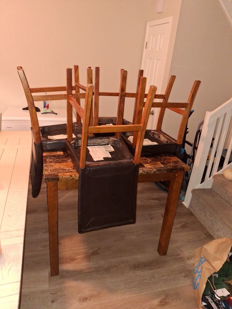 Marble Top Dinning Set