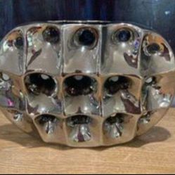 Silver Vortex Vase