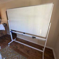 Large Rolling Whiteboard 72” x 40” – Double-Sided Mobile Dry Erase Board
