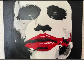 Beautiful Large Hand painted joker 1 of 2 OBO