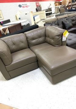 small leather sectional