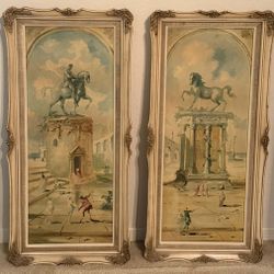 Set of Two Vintage Famous Prints by Roderic Montagu O'Connor