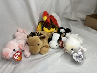 Farm Animal  Beanie baby Set Of 5 