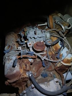 Old V8 Engine with Carburetor