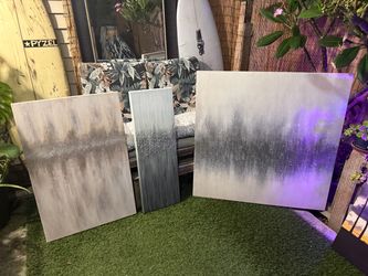 3-Piece Abstract Canvas Wall Art Set – $35 OBO