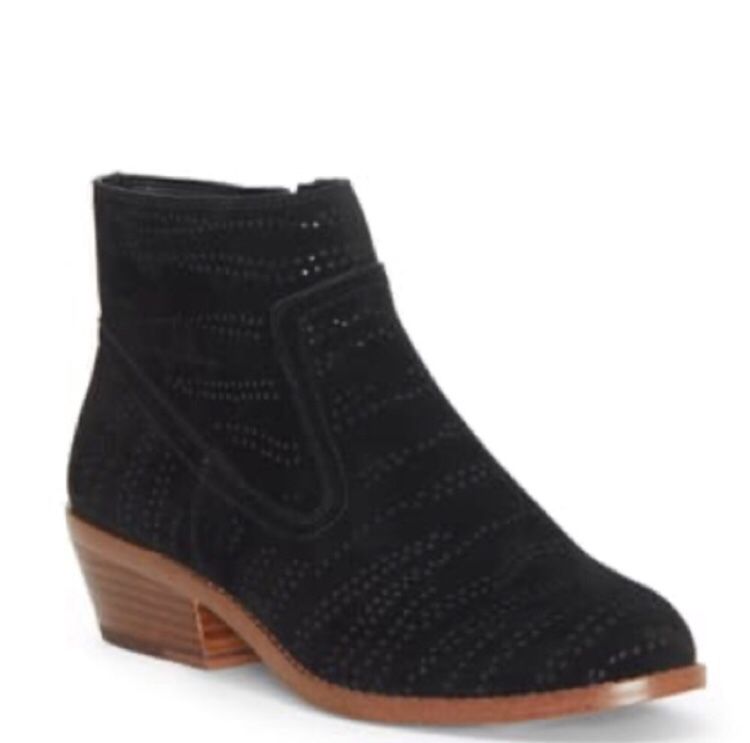 NWT Women’s “1.State” Renna Perforated Leather Suede Booties, Size 8M