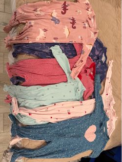 Carters baby girl one piece pijamas 12 months