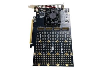 PEX8747 PCIe 3.0 x16 4*M.2 NVMe SSD Switch Controller Adapter with PLX8747 PCI Express 3.0 x16 Switch to 4 Ports M.2 Adapter Direct Mode for ZFS TrueN