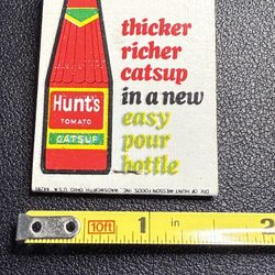 Vintage 1970s Hunt’s Tomato Catsup Advertising Matchbook