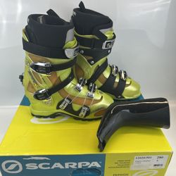 Scarpa Spirit 4 Thermo Ski Touring Boots Mondo 28 UK 9 Lemon Yellow NEW Open Box