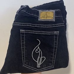 Baby Phat Y2K Vintage Dark Wash Low Rise Jeans Pants Size : 5 