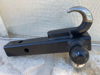 Trailer Hitch Ball Mount with Tow Hook
