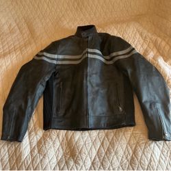 Men’s Leather Motorcycle Jacket Size XL