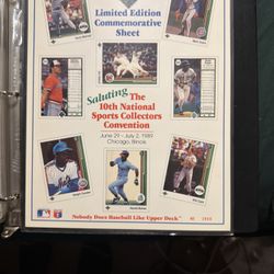 1989 Upper Deck Limited Edition Commemorative Sheet Chicago 1560