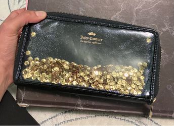 Juicy Couture Wallet with Gold sequins