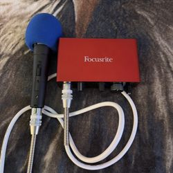 Focusrite Audio Interface + SM58 w/ On & Off Switch