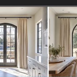 Modern Black Curtain Rods for Windows 72 to 144 Inches