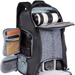 NEW K&F Concept 25L Camera Backpack DSLR Bag for Nikon Canon Sony + Laptop/Drone