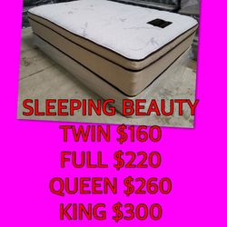 Sleeping beauty pillowtop mattress and boxspring! Great comfort